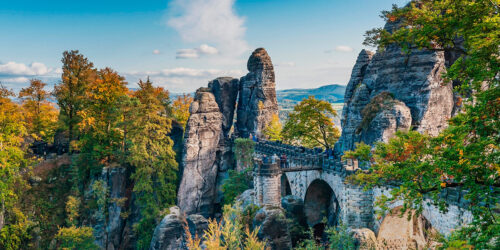 Blick auf die Basteibrücke