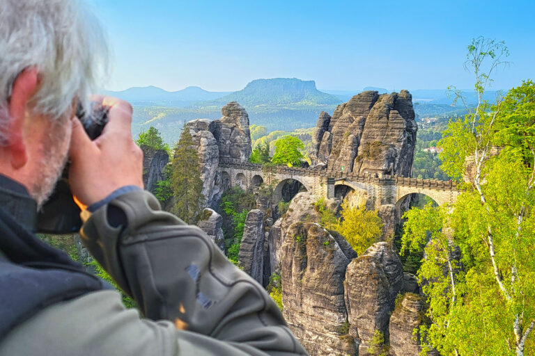Sächsische Schweiz - Blick auf die Basteibrücke