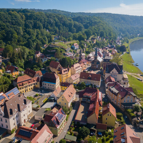 Blick auf Stadt Wehlen