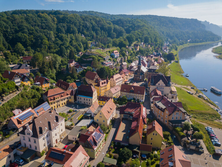 Blick auf Stadt Wehlen