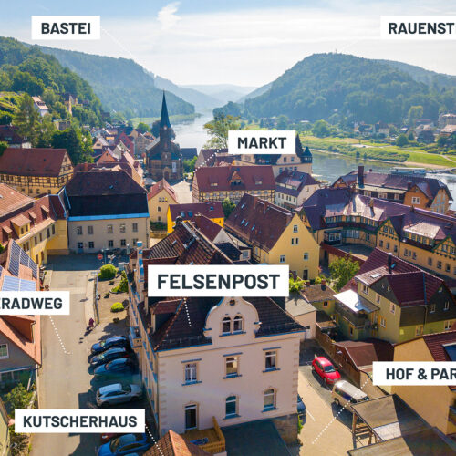 Lage von Haus Felsenpost in Wehlen