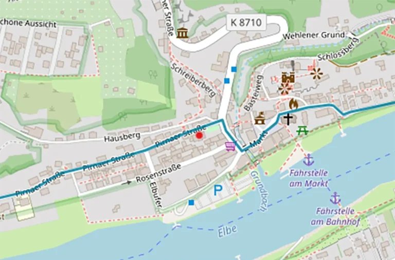 Elberadweg durch Wehlen